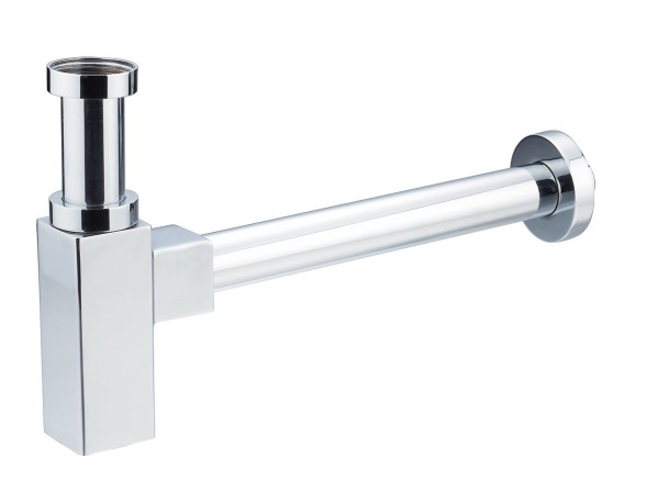 AQG, квадратный сифон СUADRADO  1”1/4 из латуни, цвет хром