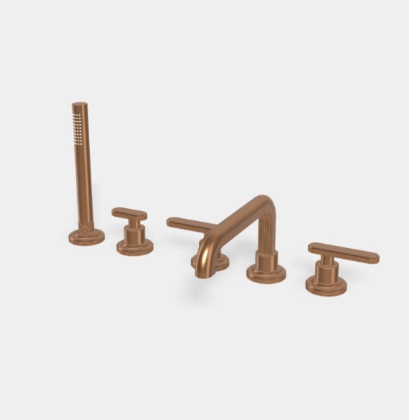 Смеситель для ванны и душа, Fima Carlo Frattini, Park Lane, цвет-бронза брашированная янтарная F1324ZS