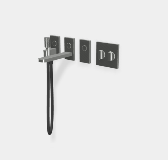 Смеситель для ванны и душа, Fima Carlo Frattini, Switch, на 3 потребителя, цвет-хром F5947CR