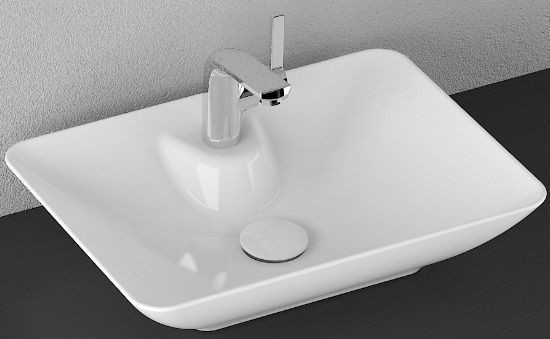 Раковина ISVEA SistemaY Clear накладная ШГВ 525*395*147 отверстия для смесителя 1 цвет белый 10SY50052