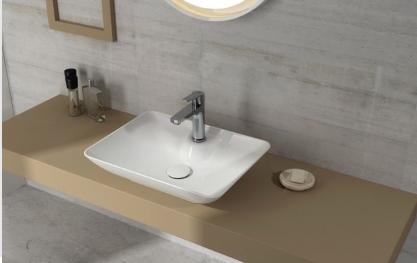 Раковина ISVEA SistemaY Clear накладная ШГВ 525*395*147 отверстия для смесителя 1 цвет белый 10SY50052