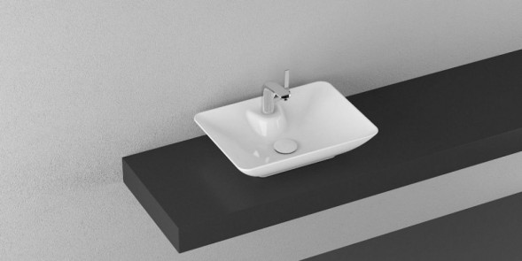 Раковина ISVEA SistemaY Clear накладная ШГВ 525*395*147 отверстия для смесителя 1 цвет белый 10SY50052