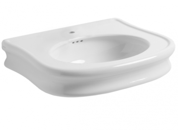 Раковина SIMAS LANTE подвесная или на тумбу с одним отверстием цвет белый LA11