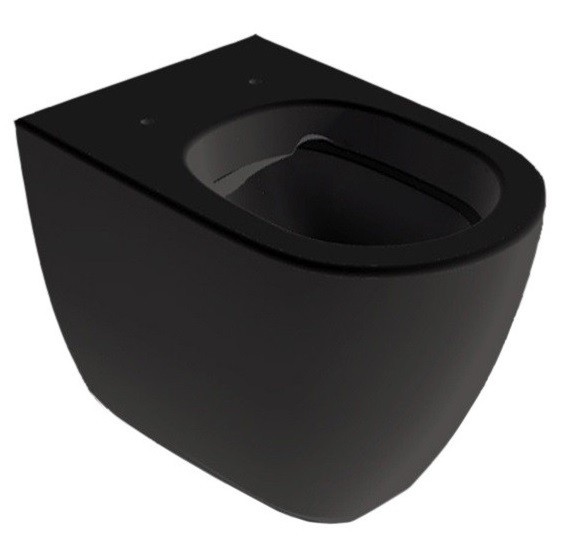 Унитаз HATRIA Fusion A0Y1ZA02 напольный безободковый слив универсальный цвет черный матовый