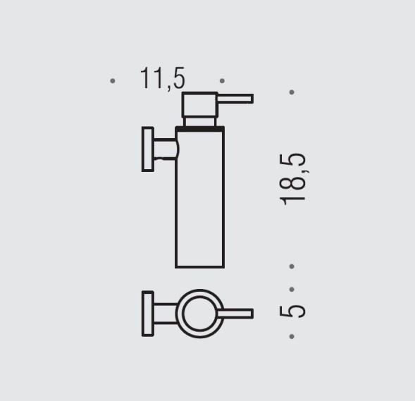 Дозатор COLOMBO DESIGN PLUS W4981 настенный цвет хром