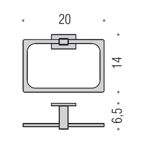 Полотенцедержатель COLOMBO DESIGN LOOK B1631 кольцо цвет хром