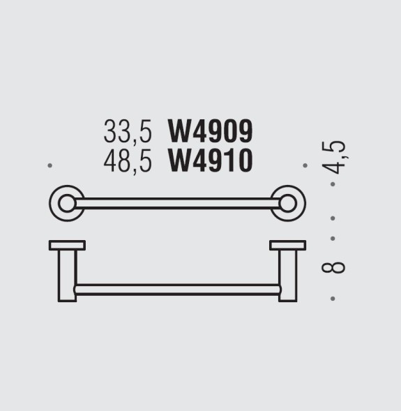 Полотенцедержатель COLOMBO DESIGN PLUS W4910.NM широкий цвет черный матовый