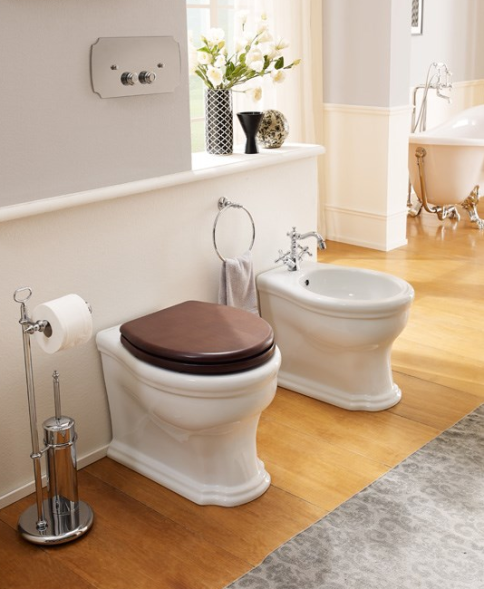 Унитаз Scarabeo Castellana напольный приставной цвет белый с антибактериальным и грязеотталкивающим покрытием BIOKER 5306 BK