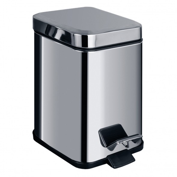 Ведро COLOMBO DESIGN COMPLEMENTI B9210 напольное с крышкой с педалью 3 л цвет нержавеющая сталь