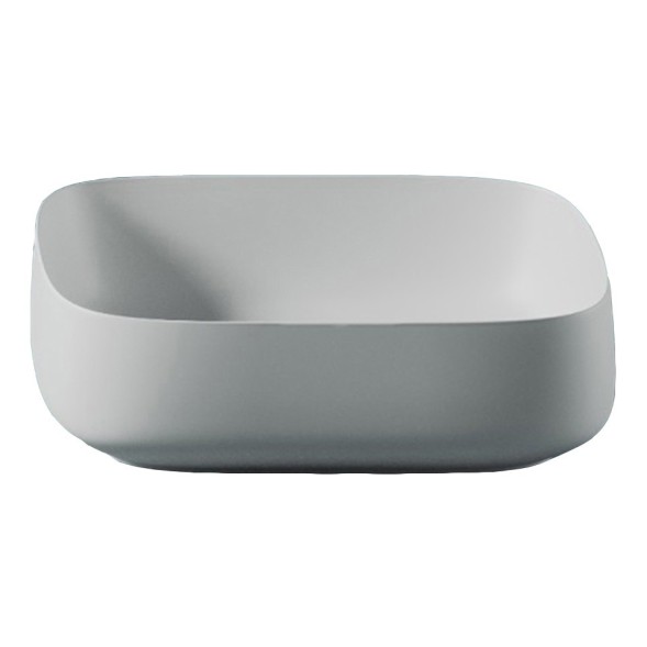 Раковина Artceram Cognac Quadro накладная без отверстий  цвет белый матовый COL009 05 00