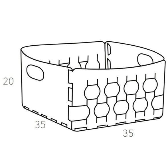 Корзинка COLOMBO DESIGN ADJ 2045.01/03 настольная напольная цвет черный/серый