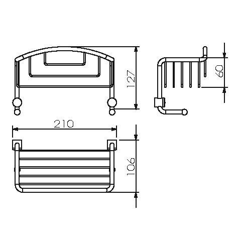 Душевая полка LANGBERGER ACCESSORIES 10860M подвесная цвет хром