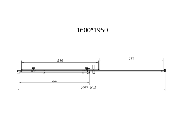 Vincea Душевая дверь Комо-Н (Como-N) VDS-4CN160CL, 1600, хром, стекло прозрачное