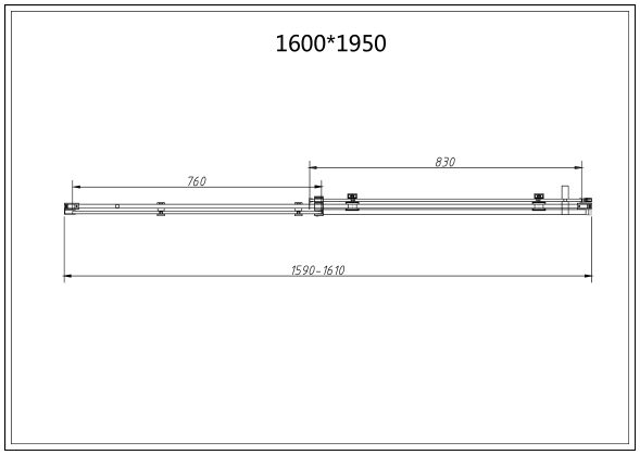 Vincea Душевая дверь Комо-Н (Como-N) VDS-4CN160CL, 1600, хром, стекло прозрачное
