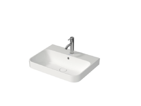 Duravit Раковина, Happy D.2 Plus, шгв 600*460*195, отверстия для смесителя-отсутствуют, цвет белый 2360600060