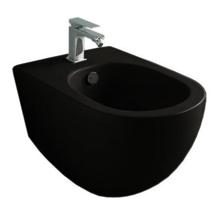 Биде Artceram File 2.0 подвесной  с одним отверстием матовый черный FLB001 17 00