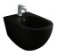 Биде Artceram File 2.0 подвесной  с одним отверстием матовый черный FLB001 17 00