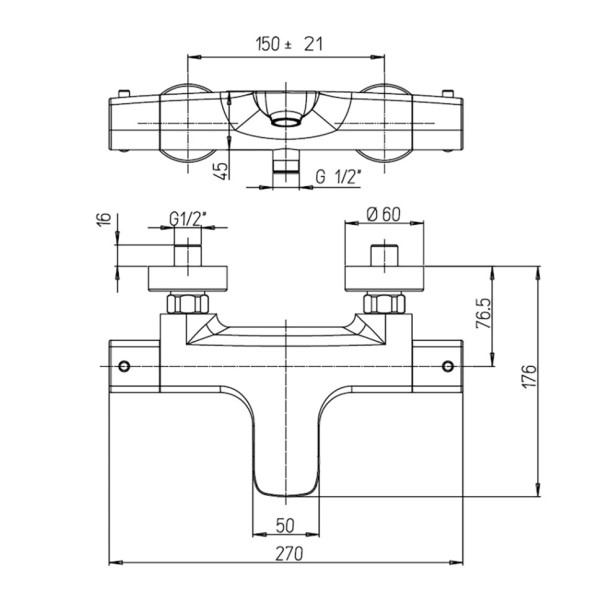 Paini 09YO111TH Смеситель для ванны Нове с термостатом, черный