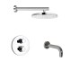 Paini Комплект на 2 потребителя с термостатом Cox , для ванны с верхним душем, хром
