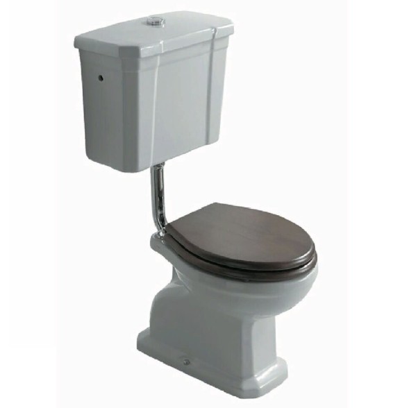 Унитаз с бачком на средней трубе GALASSIA ETHOS 8418 8412 напольный слив в пол цвет белый глянцевый