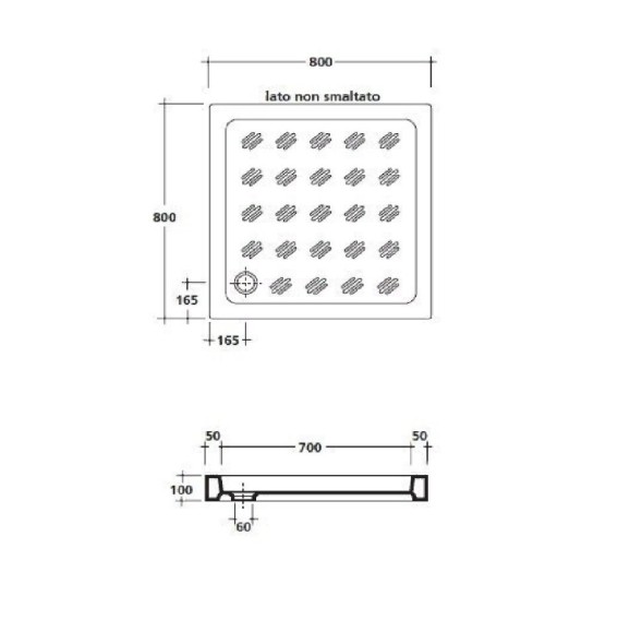 Поддон GALASSIA ALBATRO 1002 80x80x10