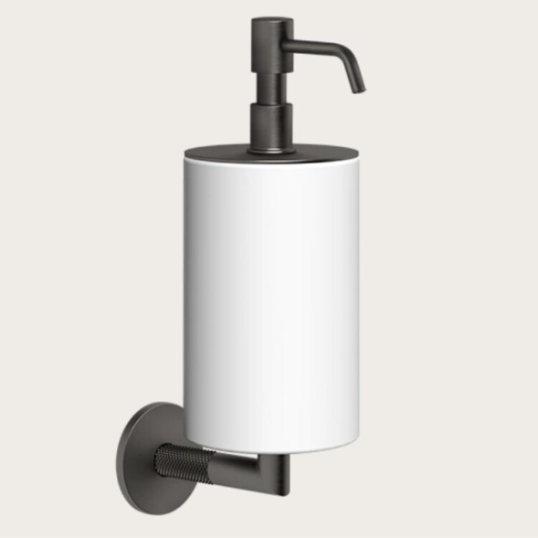 Gessi Дозатор для жидкого мыла, Anello, шгв 75*128*243, цвет дозатора брашированный никель  белый  63713#149