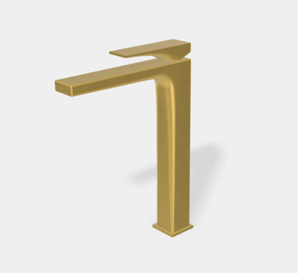 Смеситель для раковины, Fima Carlo Frattini, Zeta, цвет-золото брашированное F3961/HNOS.1