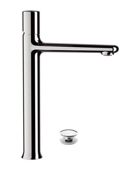 Daniel Fusion, высокий однорычажный смеситель для раковины (излив 18,5 см), с донным клапаном click-clack, цвет хром
