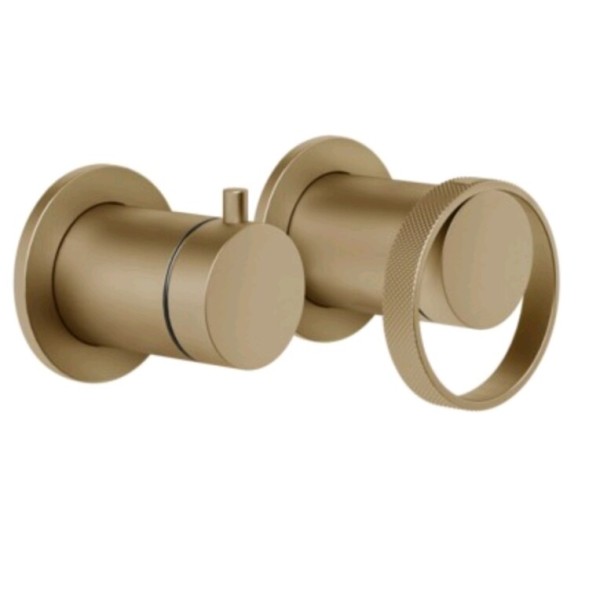 Gessi Смеситель для душа, Anello, на 2 потребителя, цвет бронза теплая 63380#735