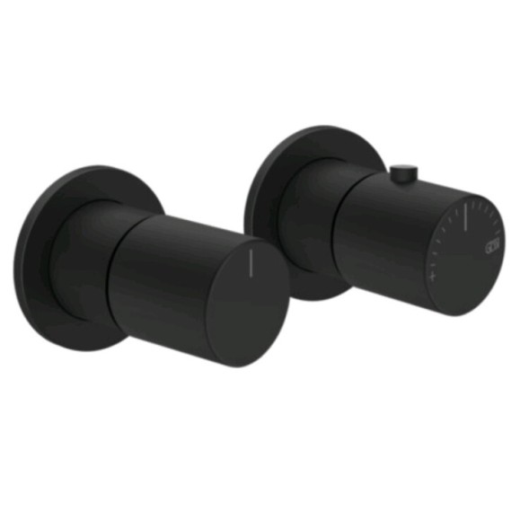 Gessi Смеситель для душа, Habito Unito, на 2 потребителя, цвет черный матовый 70034#299