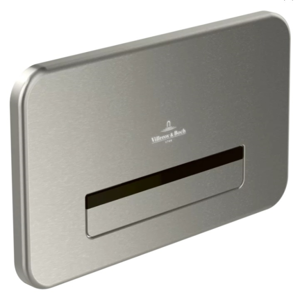 Villeroy&amp;Boch Клавиша смыва, ViConnect, для унитаза, шгв 269*13*161, цвет-Stainless steel 922311LC