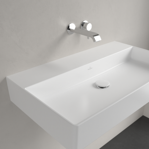 Villeroy&amp;Boch Раковина, Memento 2.0, шгв 800*470*135, отверстия для смесителя-отсутствуют, CeramicPlus, цвет-камень белый 4A228FRW