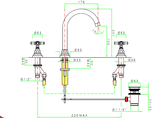 Nicolazzi Смеситель для раковины Agora Polished Gold) 2308 GO 05IN цвет золото