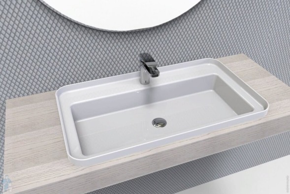 Раковина ArtCeram Fuori Scala встраиваемая  с одним отверстием цвет белый  TFL0350100