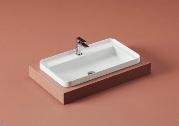 Раковина ArtCeram Fuori Scala встраиваемая  с одним отверстием цвет белый  TFL0350100