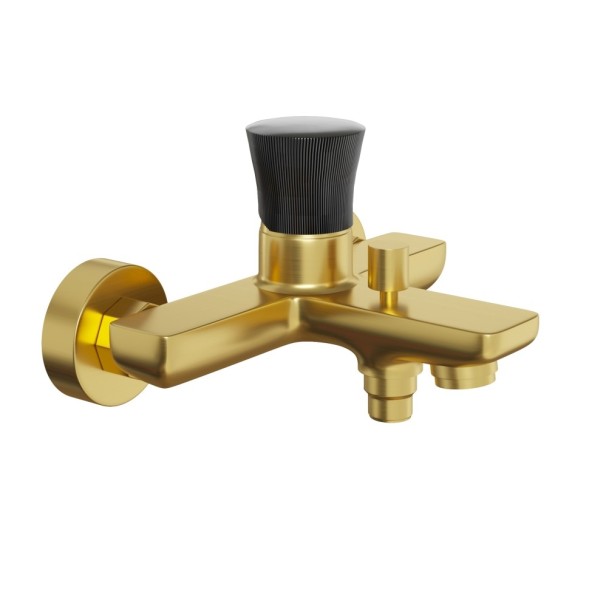 Paini 18PJ111PZ Смеситель для ванны Домус , брашированные золото/чёрный