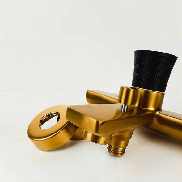 Paini 18PJ111PZ Смеситель для ванны Домус , брашированные золото/чёрный