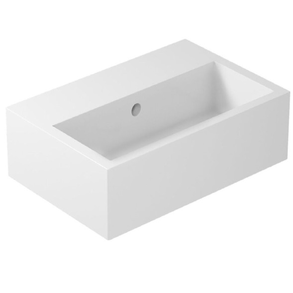 Раковина GALASSIA PLUS DESIGN 6032M накладная или подвесная с одним отверстием с переливом цвет белый глянцевый