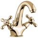 Emmevi Deco Classic, двухвентильный смеситель для раковины (излив 14,5 см), с донным клапаном, цвет бронза 12013/BR
