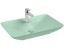 Раковина ISVEA SistemaY Clear накладная ШГВ 644*395*125 отверстия для смесителя 1 цвет мятно зеленый матовый 10SY50065-2T
