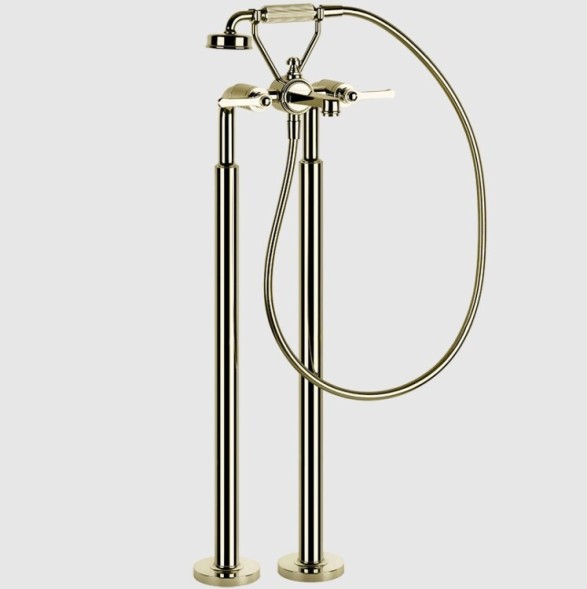 Gessi Смеситель для ванны и душа, VENTI20, напольный, цвет латунь  65128#710