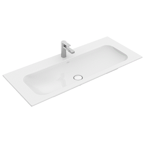 Villeroy&amp;Boch Раковина, Finion, шгв 1000*500*100, отверстия для смесителя-отсутствуют, CeramicPlus, цвет-камень белый 4164A3RW