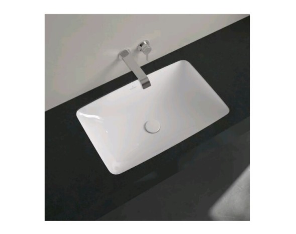 Villeroy&amp;Boch Раковина, Loop&amp;Friends, шгв 615*380*180, отверстия для смесителя-отсутствуют, CeramicPlus, цвет-Pure Black 4A5800R7