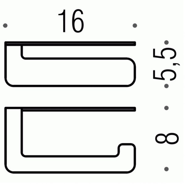 Держатель туалетной бумаги COLOMBO DESIGN OVER B7008 без крышки цвет нержавеющая сталь