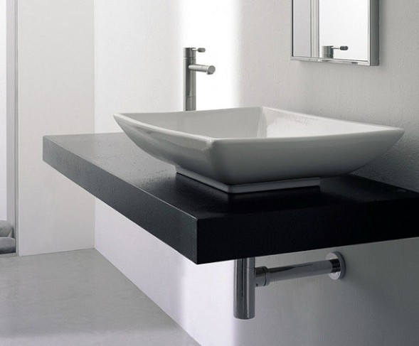 Раковина Scarabeo KYLIS накладная без перелива без отверстий цвет белый 8046