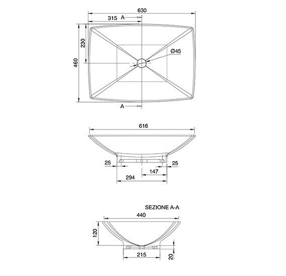 Раковина Scarabeo KYLIS накладная без перелива без отверстий цвет белый 8046