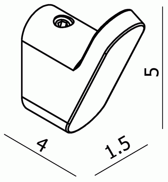 Крючок LANGBERGER VICO 33031A подвесной цвет хром