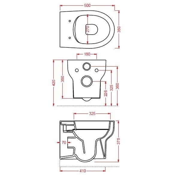 Унитаз Artceram Smarty подвесной безободковый цвет белый  SMV001 01 00