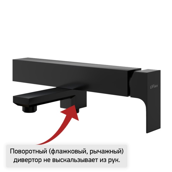 Paini 21PZ111 Смеситель для ванны Грация , брашированный чёрный