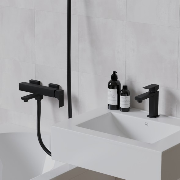 Paini 21PZ111 Смеситель для ванны Грация , брашированный чёрный
